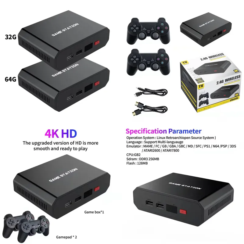 Video Gaming & Esports Usd Acc - Console de Videogame M8plus HD com