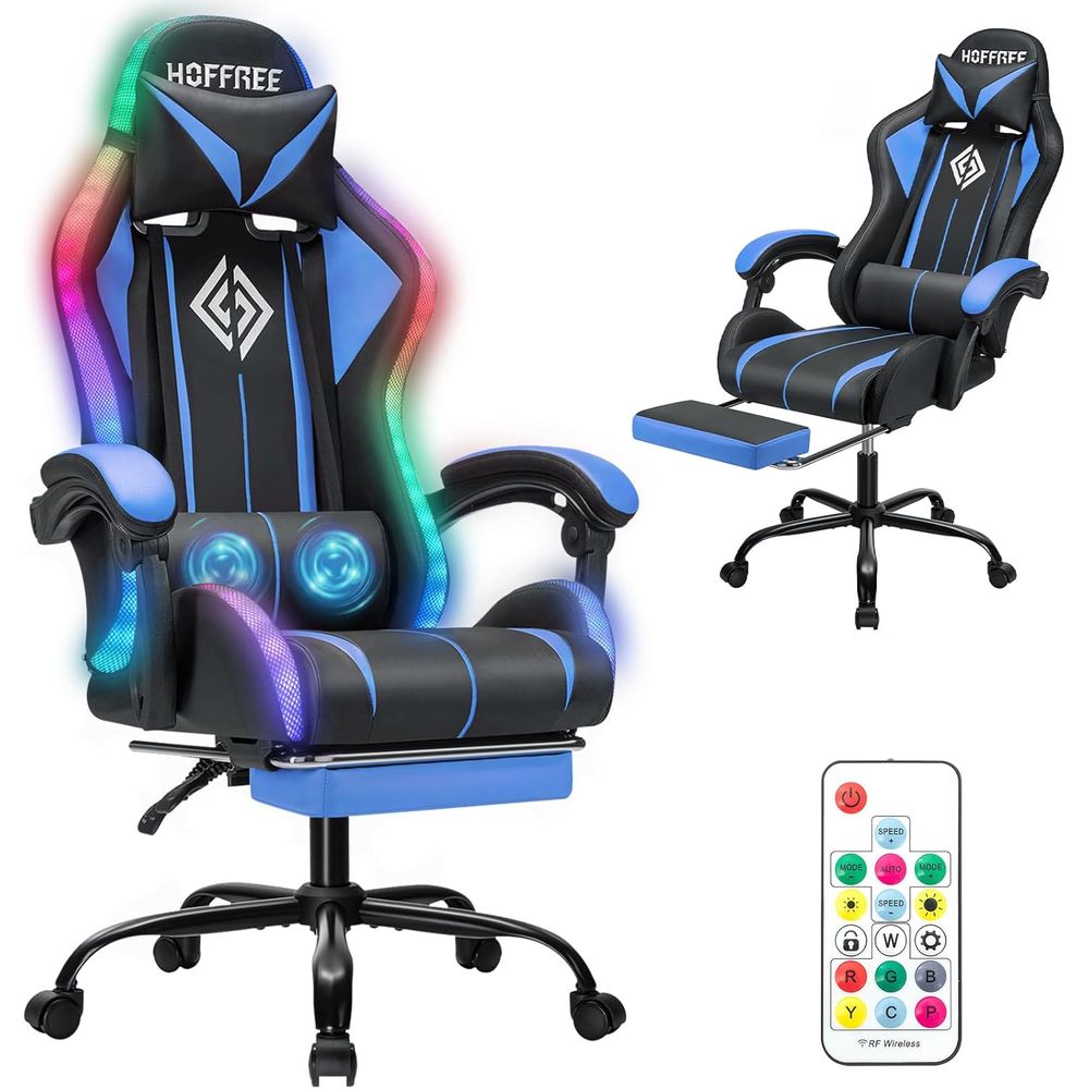 Video Gaming & Esports Usd Acc - Cadeira Gamer LED com Massagem e