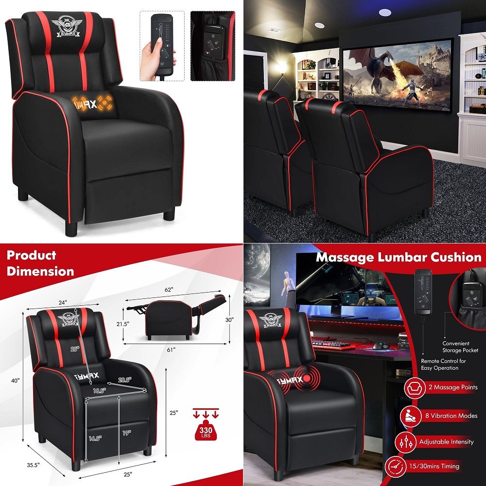 Gaming & Esports District - Cadeira de escritório alta, ergonômica, para