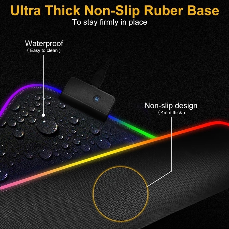 Luz led mousepad rgb teclado c - Esports Gaming Keyboard And Mouse avaliação e preço