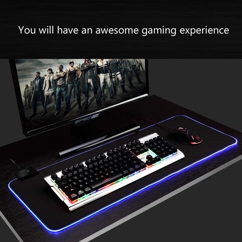 Luz led mousepad rgb teclado c - Esports Gaming Keyboard And Mouse avaliação e preço