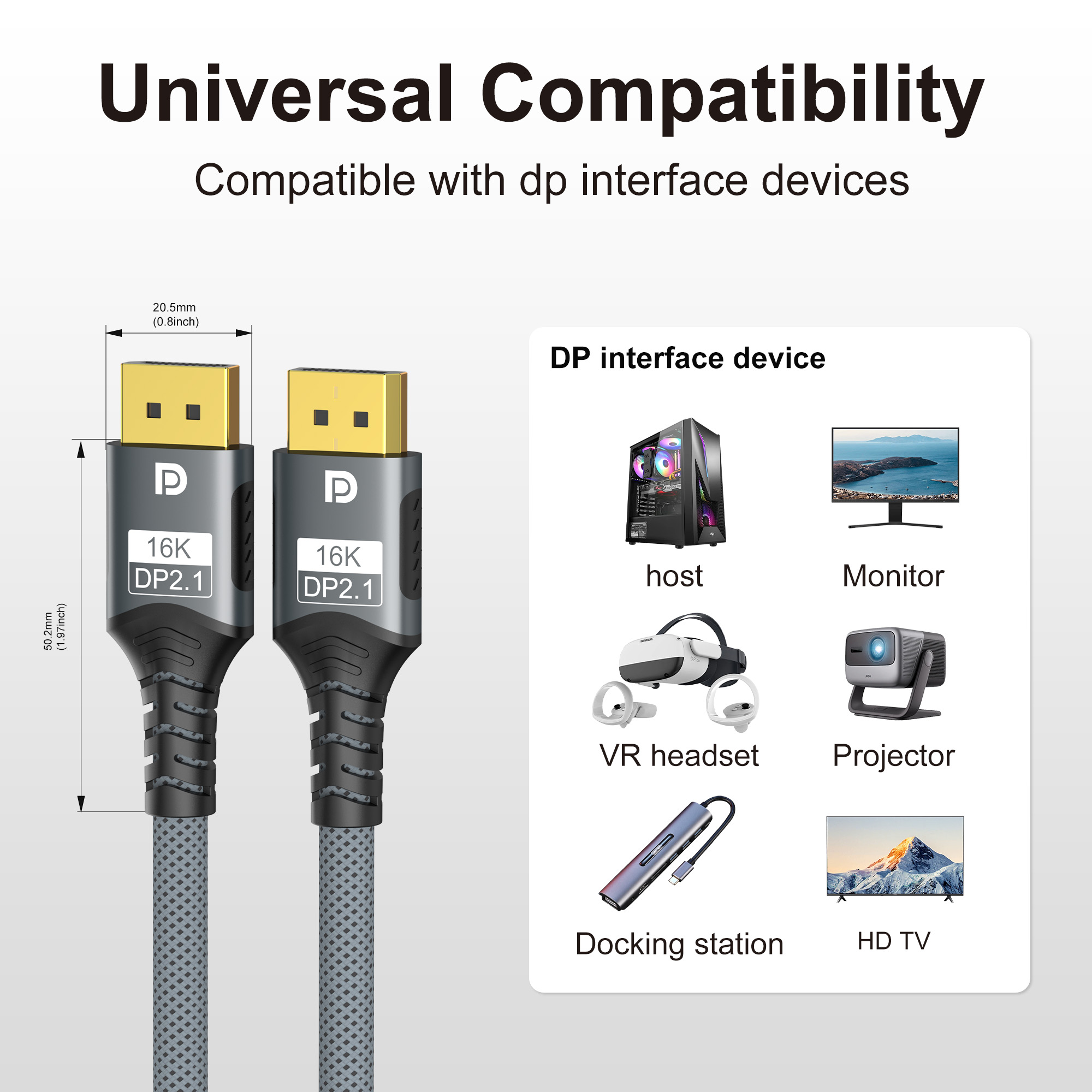 Cabo Displayport 2.1 16K DP 8K - Gaming Speaker 2.1 avaliação e preço