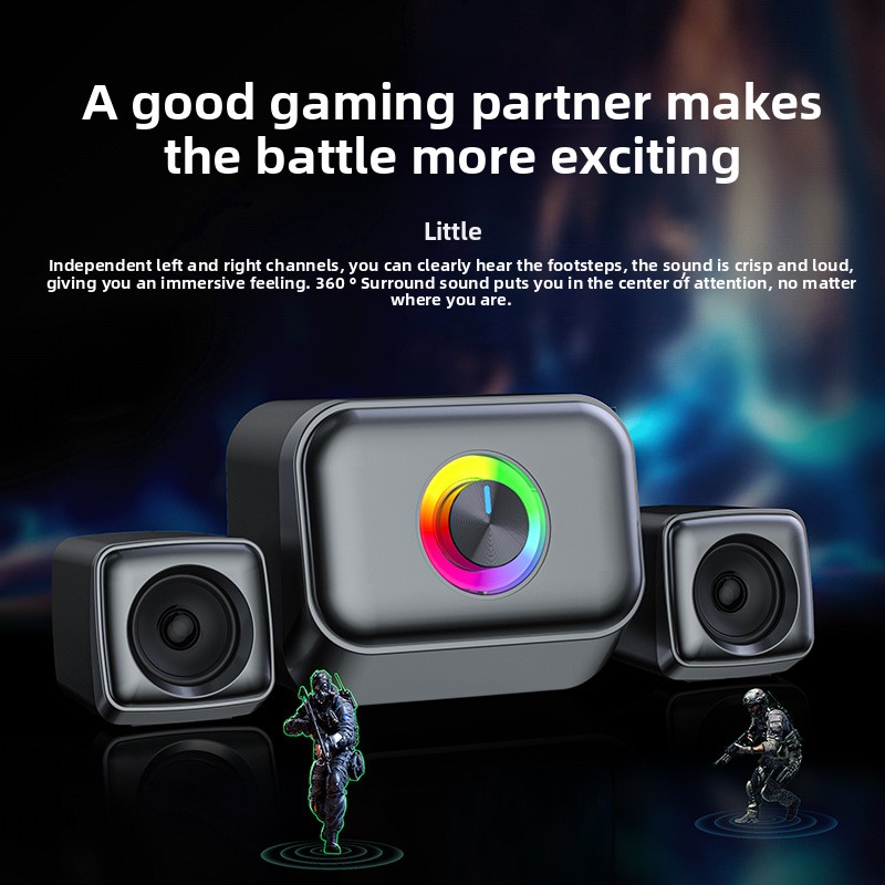 Subwoofer RGB para Jogos com F - Gaming Speaker 2.1 avaliação e preço