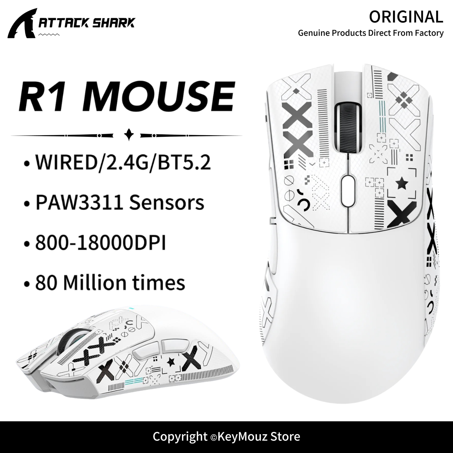 Mouse Gamer Sem Fio R1 ATTACK  - Esports Essential Gaming Pc avaliação e preço