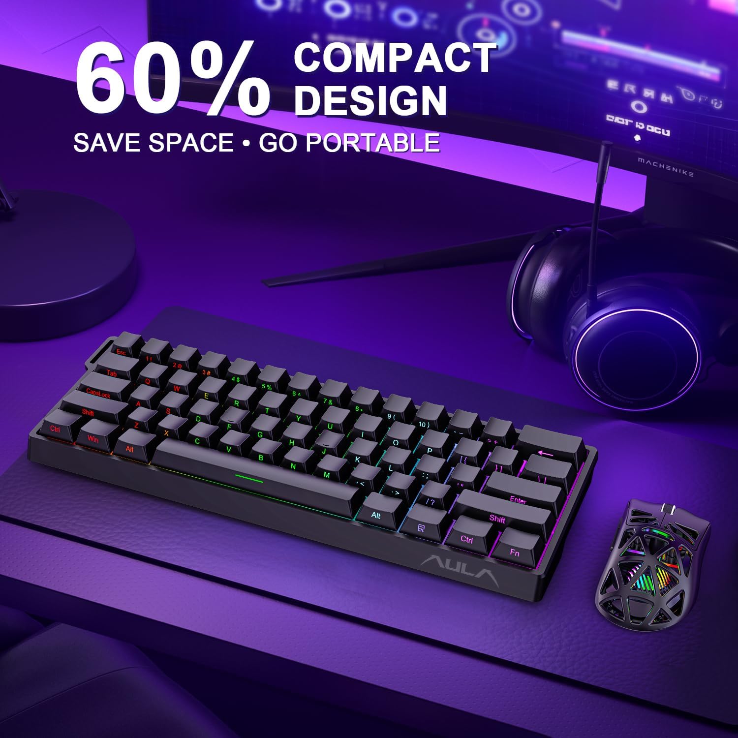 Teclados Magnéticos AULA WIN60 - Esports Essential Gaming Pc avaliação e preço